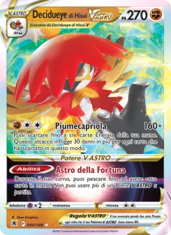 Decidueye di Hisui V ASTRO, Lucentezza Siderale Nº 084 Holo