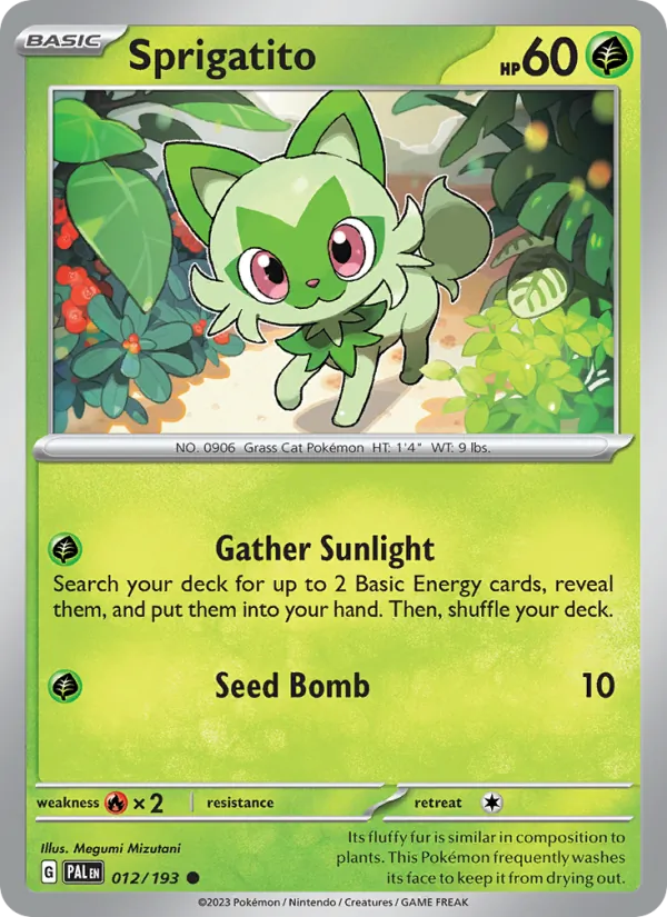 Sprigatito, Paldea Evolved No. 012