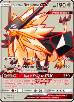 Dusk Mane Necrozma GX, Ultra Prism No. 145 Normal