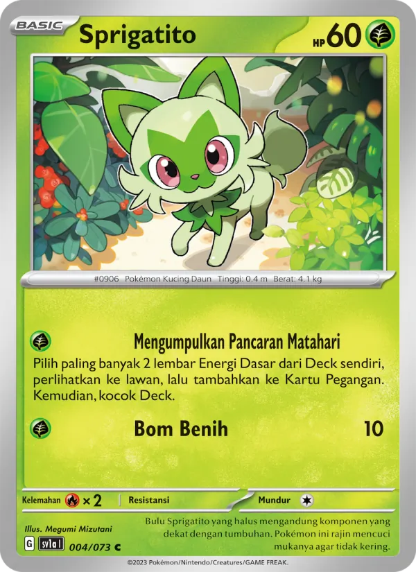 Sprigatito, Hantaman Triplet No. 004