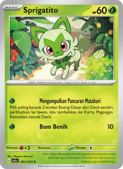 Sprigatito, Hantaman Triplet No. 004 Normal