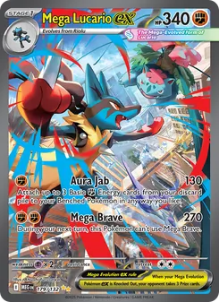 Mega Lucario ex, Mega Evolution Nº 179 Holo