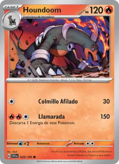 Houndoom, Escarlata y Púrpura Nº 034 Normal