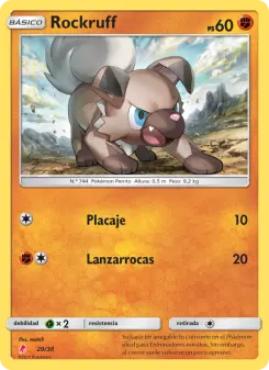 Rockruff, Kit de Entrenador Sol y Luna (Lycanroc) No. 29 Normal