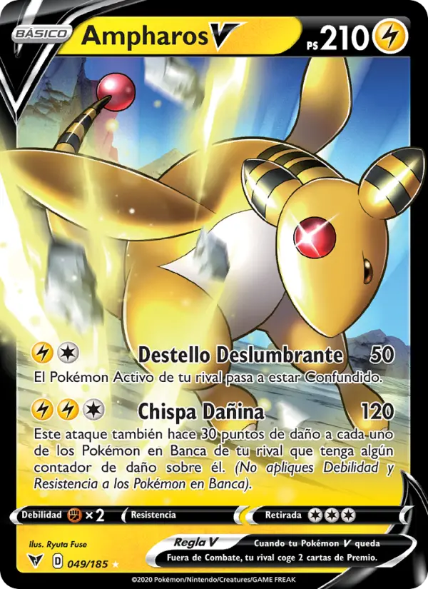 Ampharos V, Voltaje Vívido No. 49