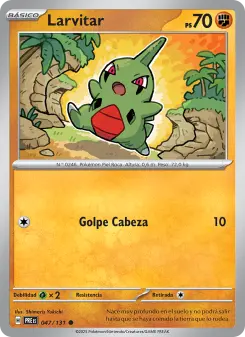 Larvitar, Evoluciones Prismáticas Nº 047 Normal