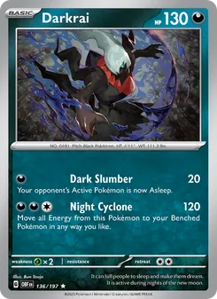 Darkrai, Obsidian Flames Nº 136 Holo