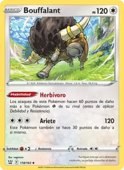 Bouffalant, Estilos de Combate No. 118 Normal
