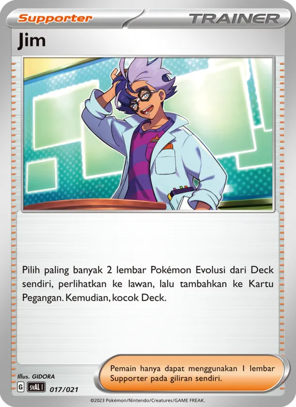 Jim, Sprigatito & Lucario ex Nº 017