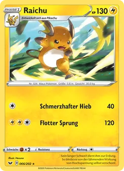 Raichu, Schwert & Schild No. 66 Normal