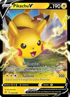 Pikachu V, Voltaggio Sfolgorante No. 43 Holo
