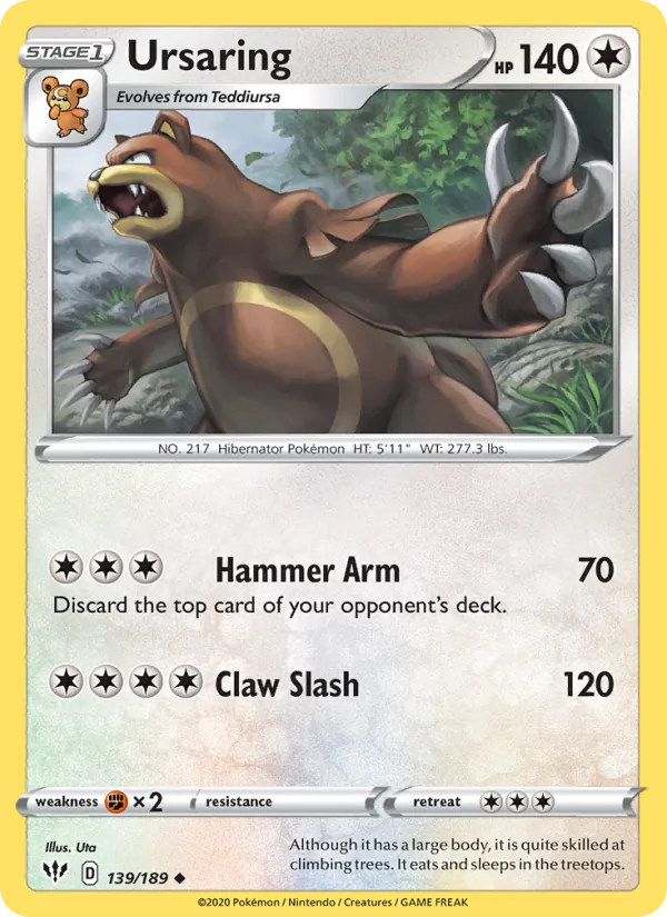 Ursaring, Darkness Ablaze Nº 139