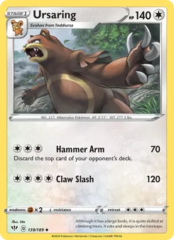 Ursaring, Darkness Ablaze Nº 139 Normal