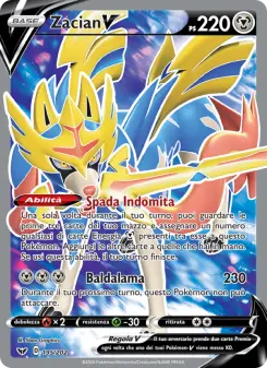 Zacian V, Spada e Scudo Nº 195 Holo