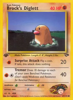 Brock's Diglett, Gym Challenge No. 67 Normal
