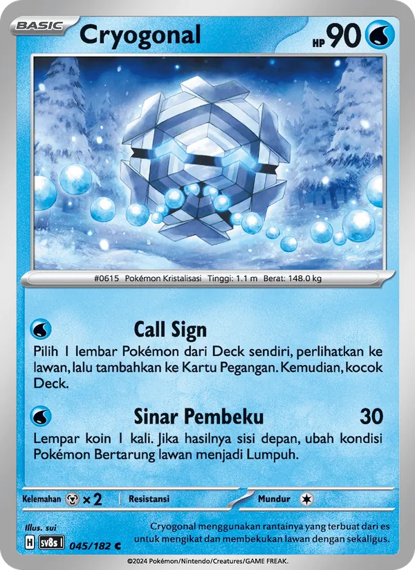 Cryogonal, Kilat Rasi Nº 045
