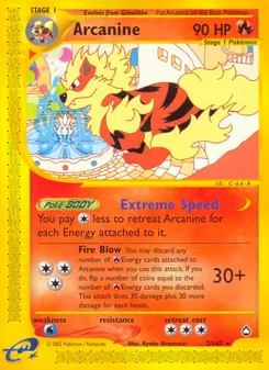 Arcanine, Aquapolis Nº 2 Normal