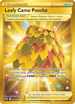 Leafy Camo Poncho, Silver Tempest Nº 214 Holo