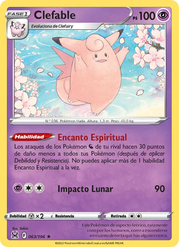Clefable, Origen Perdido No. 063