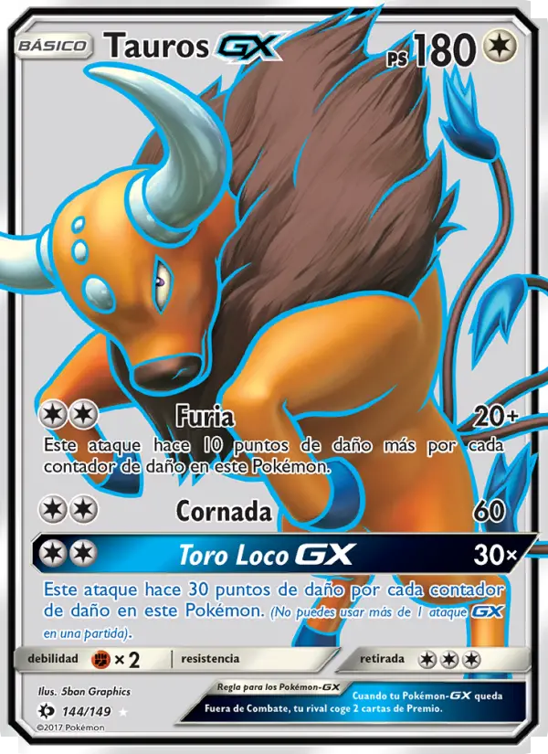 Tauros GX, Sol y Luna No. 144