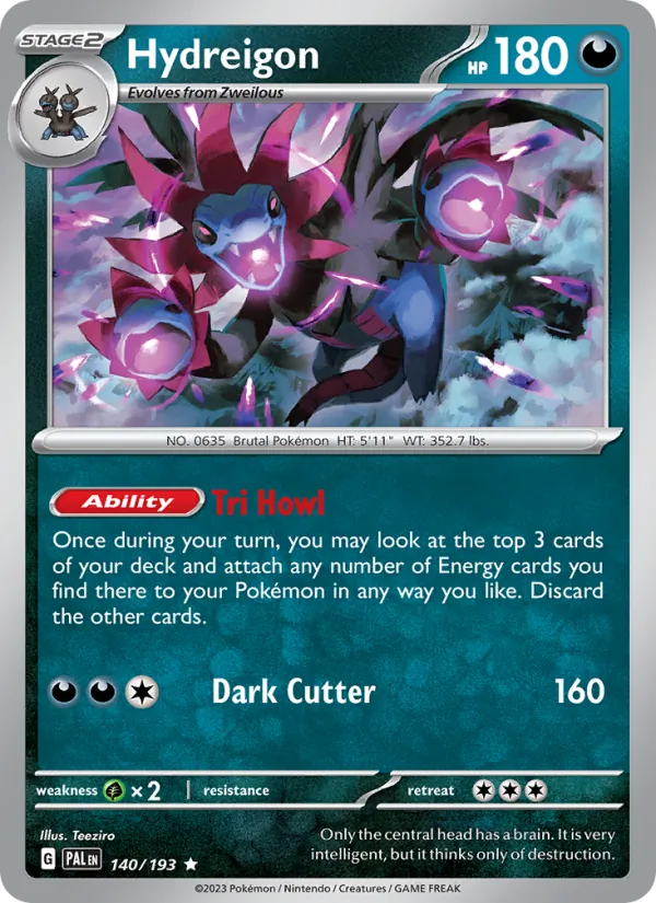Hydreigon, Paldea Evolved No. 140