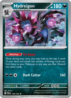 Hydreigon, Paldea Evolved No. 140 Holo