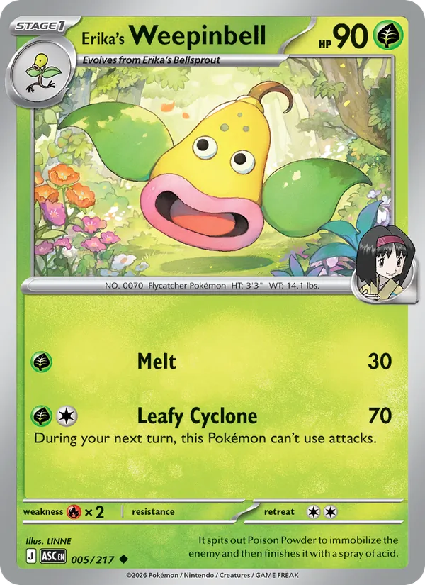 Erika's Weepinbell, Ascended Heroes Nº 005