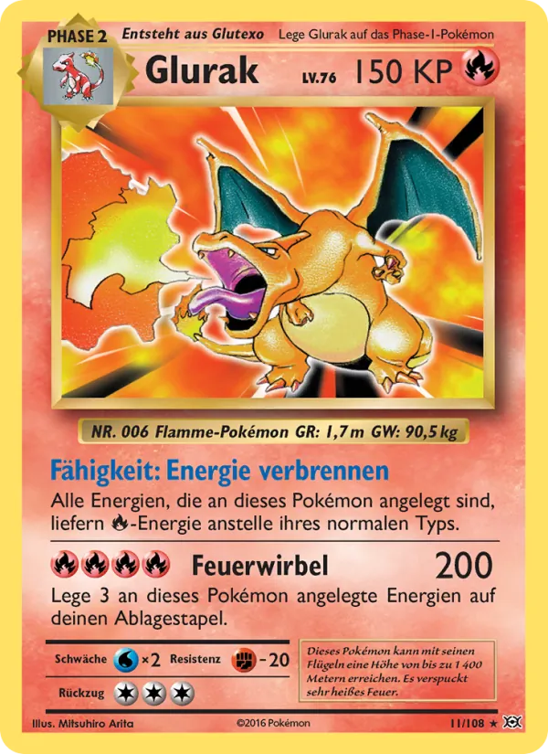Glurak, Evolution Nº 11