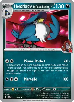 Honchkrow del Team Rocket, Ascesa Eroica Nº 127 Holo