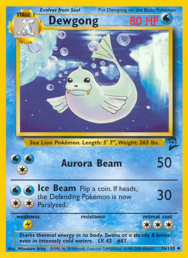 Dewgong, Base Set 2 Nº 36