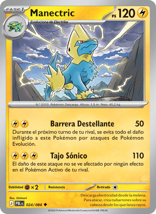Manectric, Oscuridad Absoluta Nº 024