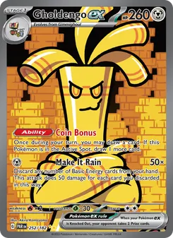 Gholdengo ex, Paradox Rift Nº 252 Holo