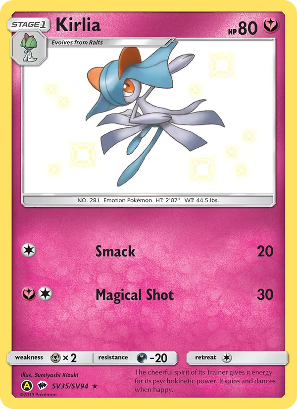 Kirlia, Hidden Fates Shiny Vault No. SV35