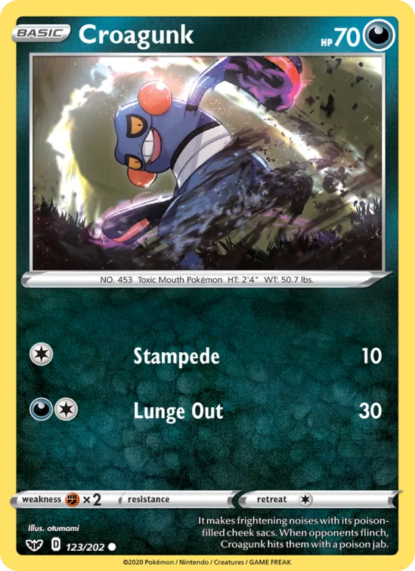 Croagunk, Sword & Shield No. 123