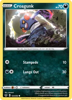 Croagunk, Sword & Shield Nº 123 Normal