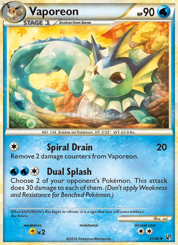 Vaporeon, Undaunted Nº 41