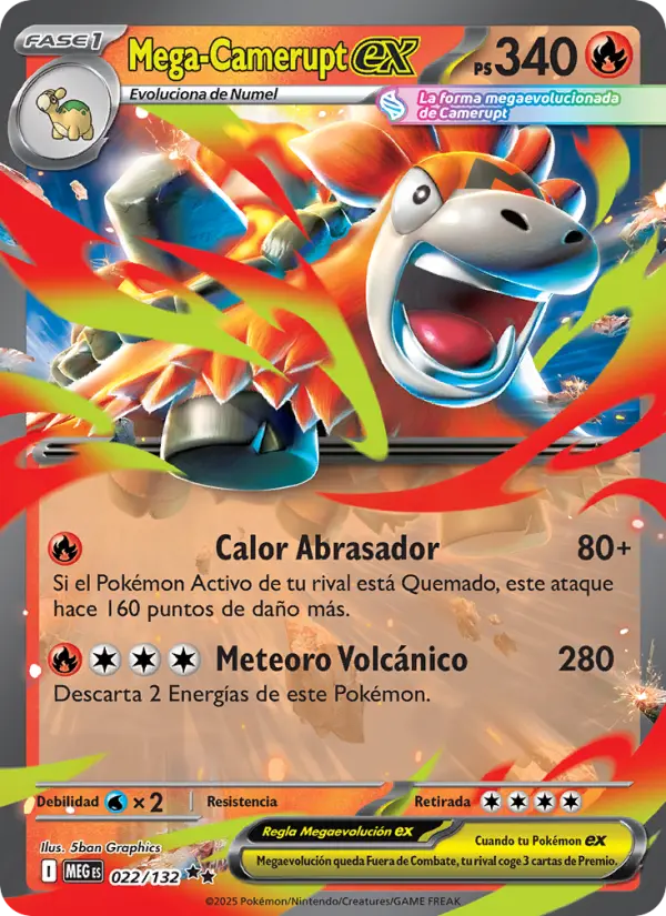 Mega-Camerupt ex, Megaevolución No. 022