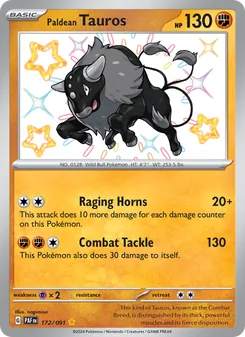 Paldean Tauros, Paldean Fates No. 172 Holo