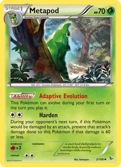 Metapod, Flashfire No. 2 Normal