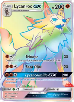 Lycanroc GX, Sombras Ardientes Nº 155 Holo