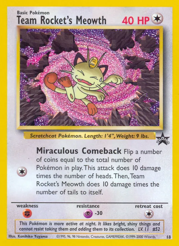 Team Rocket's Meowth, Wizards Black Star Promos No. 18