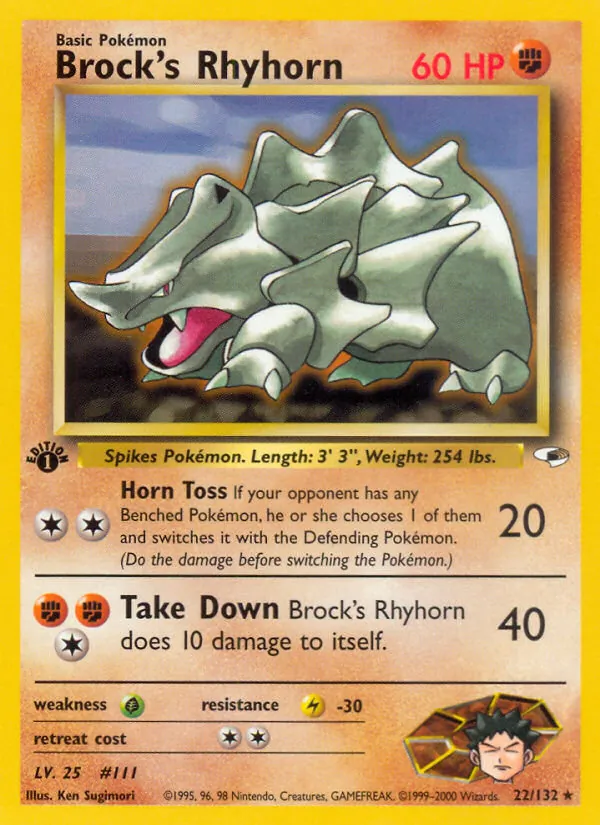 Brock's Rhyhorn, Gym Heroes No. 22