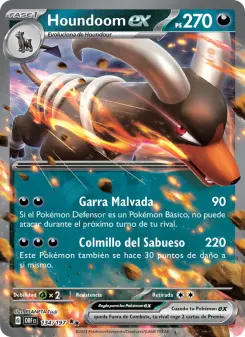 Houndoom ex, Llamas Obsidianas No. 134 Holo