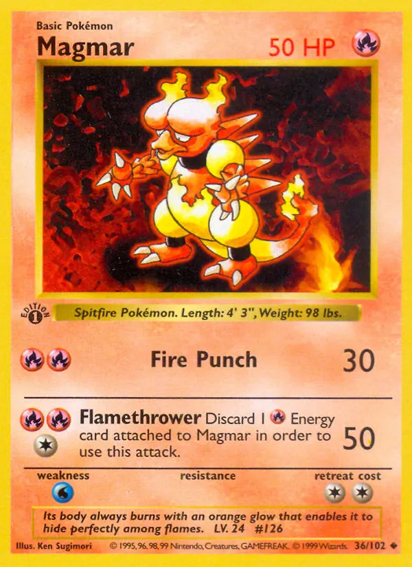Magmar, Base Set No. 36