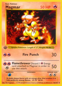 Magmar, Base Set Nº 36 Normal