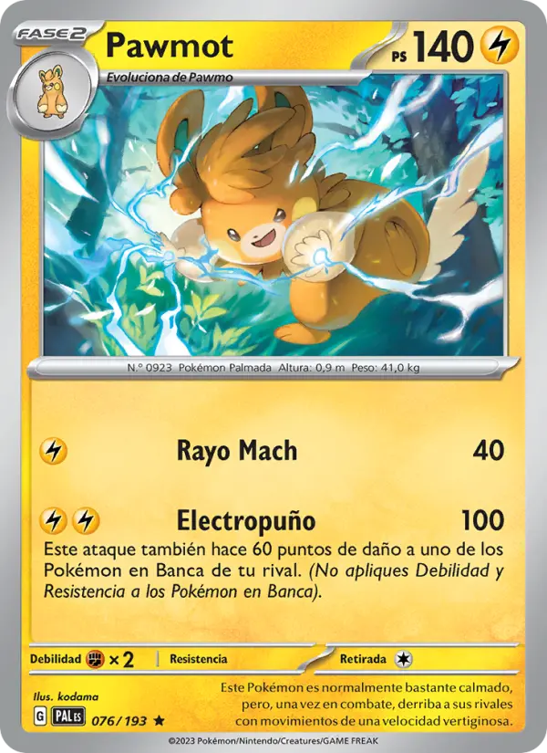 Pawmot, Evoluciones en Paldea Nº 076