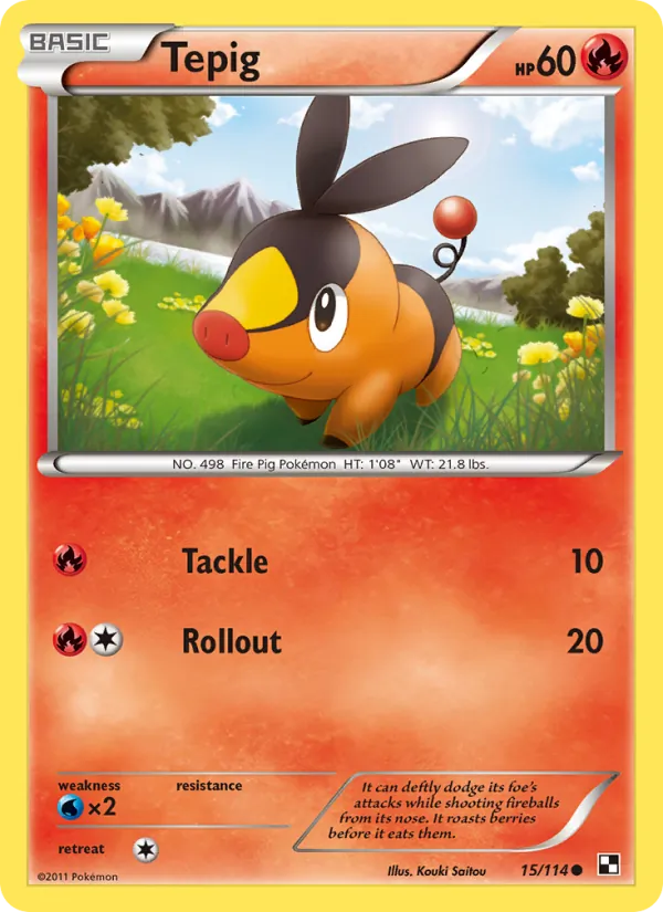 Tepig, Black & White Nº 15