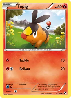 Tepig, Black & White No. 15 Normal