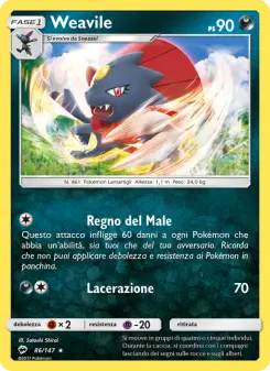 Weavile, Ombre Infuocate Nº 86 Normal