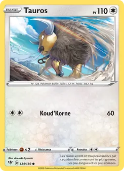Tauros, Ténèbres Embrasées No. 134 Normal